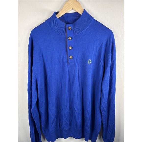 Polo Ralph Lauren Other - Polo Golf Ralph Lauren Sweater Mens XL Blue Washable Merino Wool Mock Neck